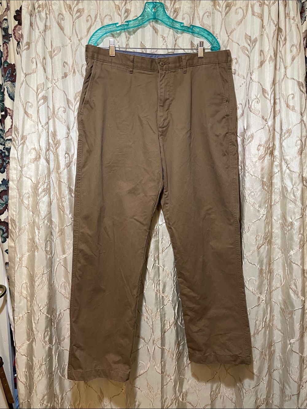Daniel Cremieux Madison Brushed Cotton Twill Pants 36 X 30 Brown